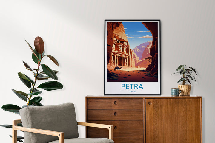 Petra Travel Print Wall Art Petra Wall Hanging Home Décor Petra Gift Art Lovers Jordan Art Lover Gift Petra Travel Poster