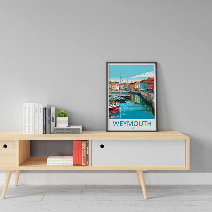 Weymouth Travel Print Wall Art Weymouth Wall Hanging Home Décor Weymouth Gift Art Lovers England Art Lover Gift Weymouth Wall Art Poster