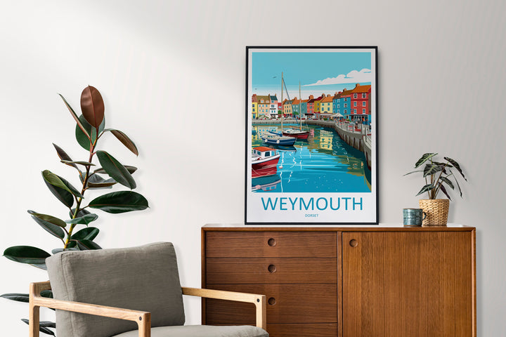 Weymouth Travel Print Wall Art Weymouth Wall Hanging Home Décor Weymouth Gift Art Lovers England Art Lover Gift Weymouth Wall Art Poster