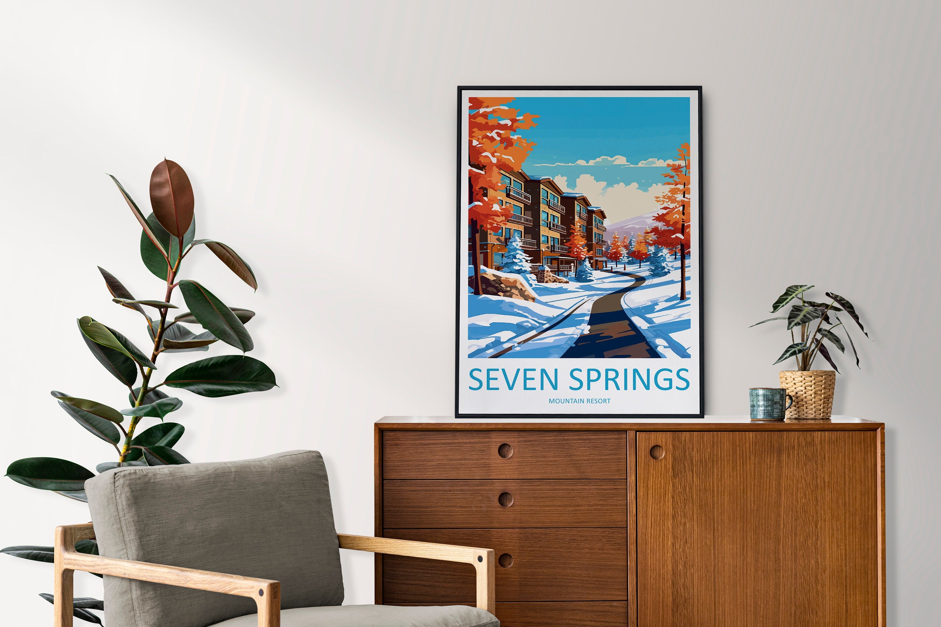 Seven Springs Resort Travel Print