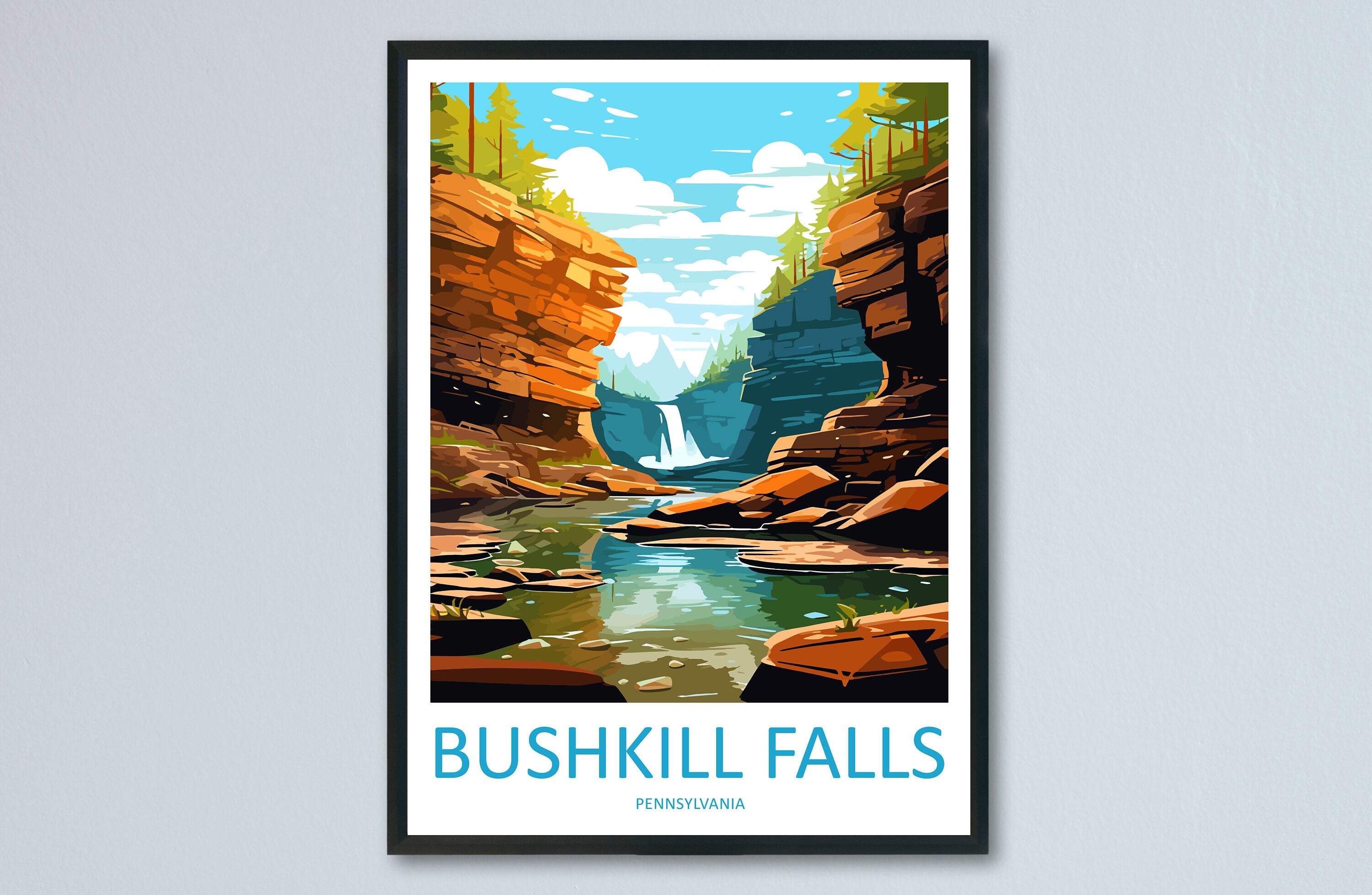 Bushkill Falls Travel Print