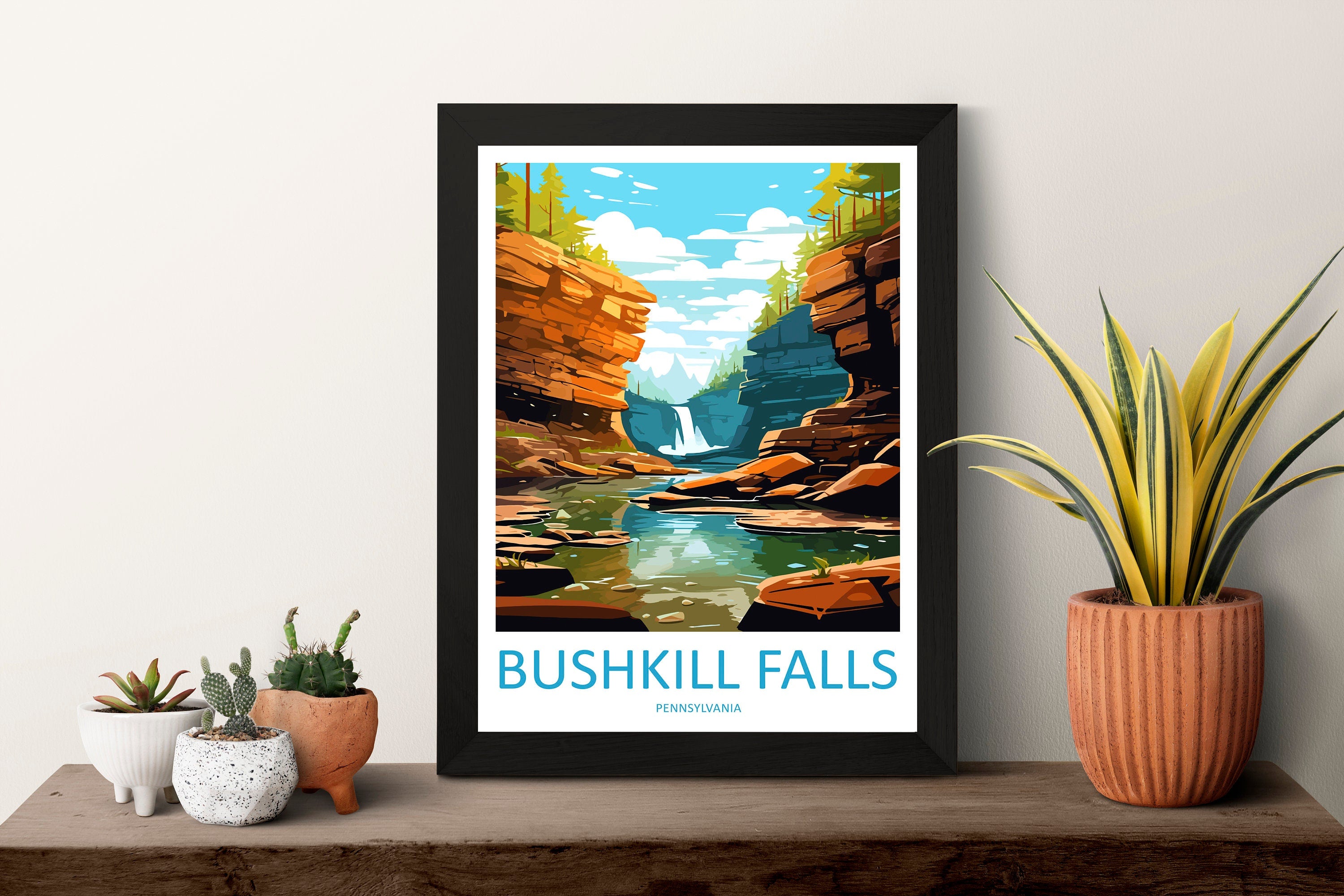 Bushkill Falls Travel Print