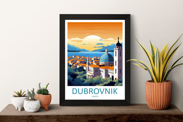 Dubrovnik Print Dubrovnik Home Decor Landscape Art Print Dubrovnik Wall Art for Croatia Enthusiast Gift Wall Hanging Dubrovnik Croatia Print