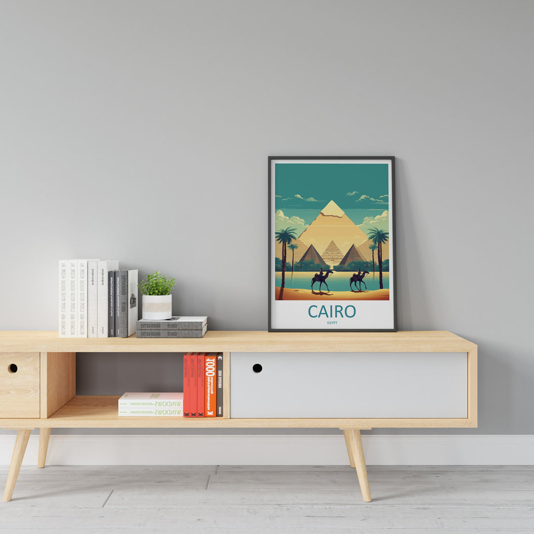 Cairo Travel Print Wall Art Cairo Egypt Wall Hanging Home Decoration Cairo Gift Art Lovers Wall Art Print Cairo Great Pyramids Of Giza