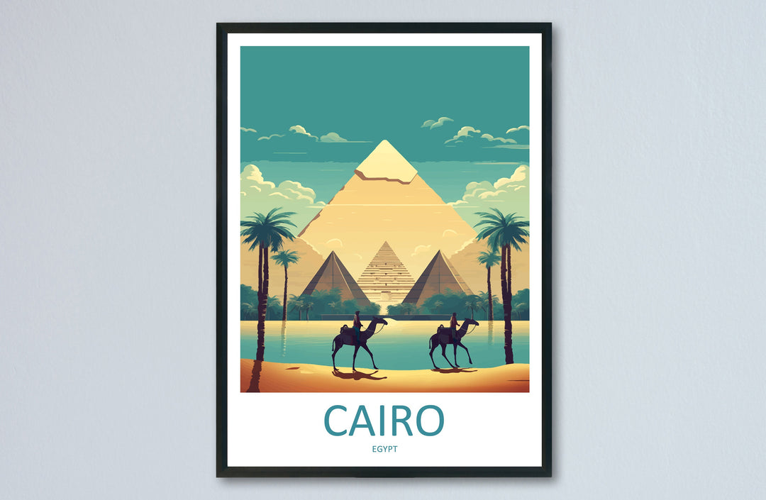 Cairo Travel Print Wall Art Cairo Egypt Wall Hanging Home Decoration Cairo Gift Art Lovers Wall Art Print Cairo Great Pyramids Of Giza