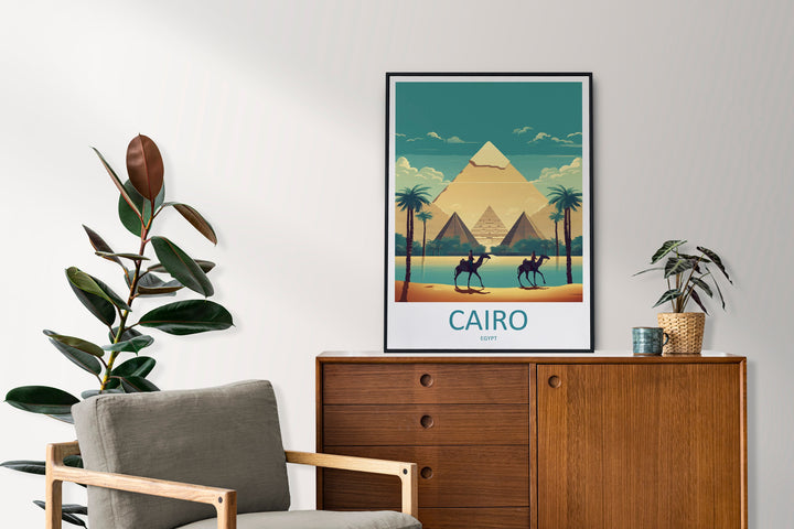Cairo Travel Print Wall Art Cairo Egypt Wall Hanging Home Decoration Cairo Gift Art Lovers Wall Art Print Cairo Great Pyramids Of Giza