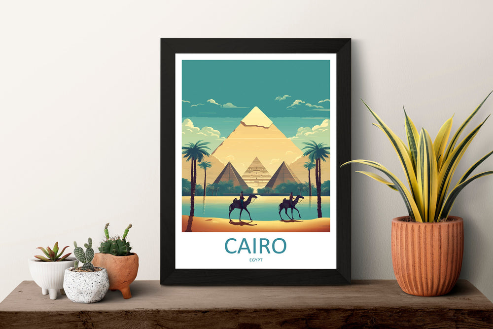Cairo Travel Print Wall Art Cairo Egypt Wall Hanging Home Decoration Cairo Gift Art Lovers Wall Art Print Cairo Great Pyramids Of Giza