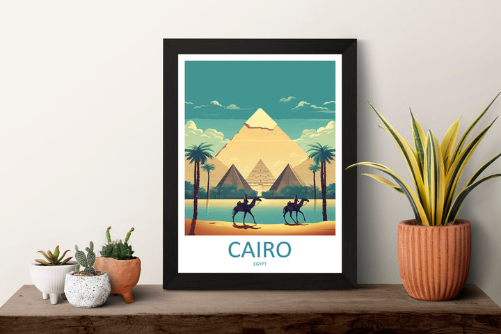 Cairo Travel Print Wall Art Cairo Egypt Wall Hanging Home Decoration Cairo Gift Art Lovers Wall Art Print Cairo Great Pyramids Of Giza