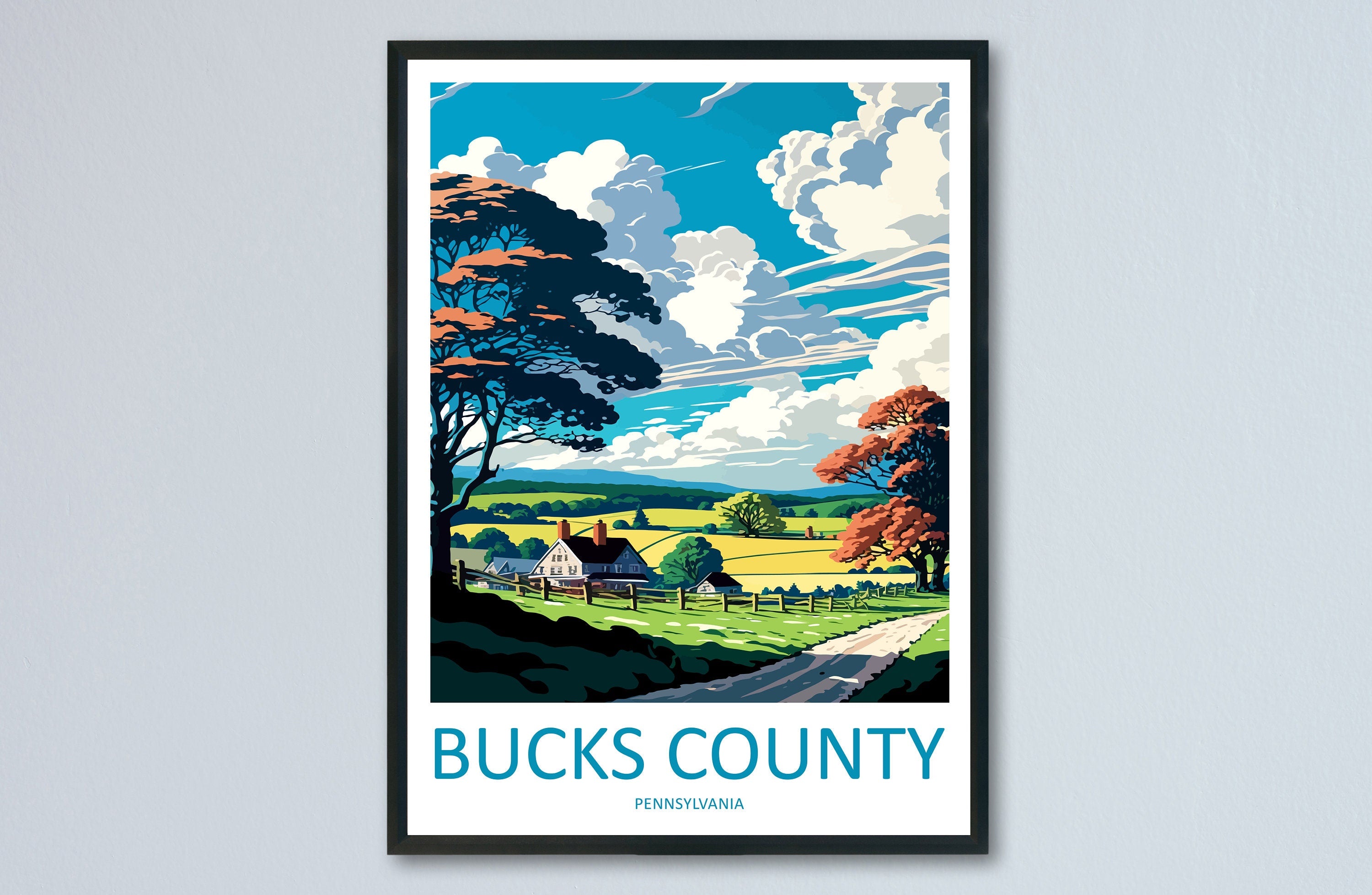 Bucks County Travel Print