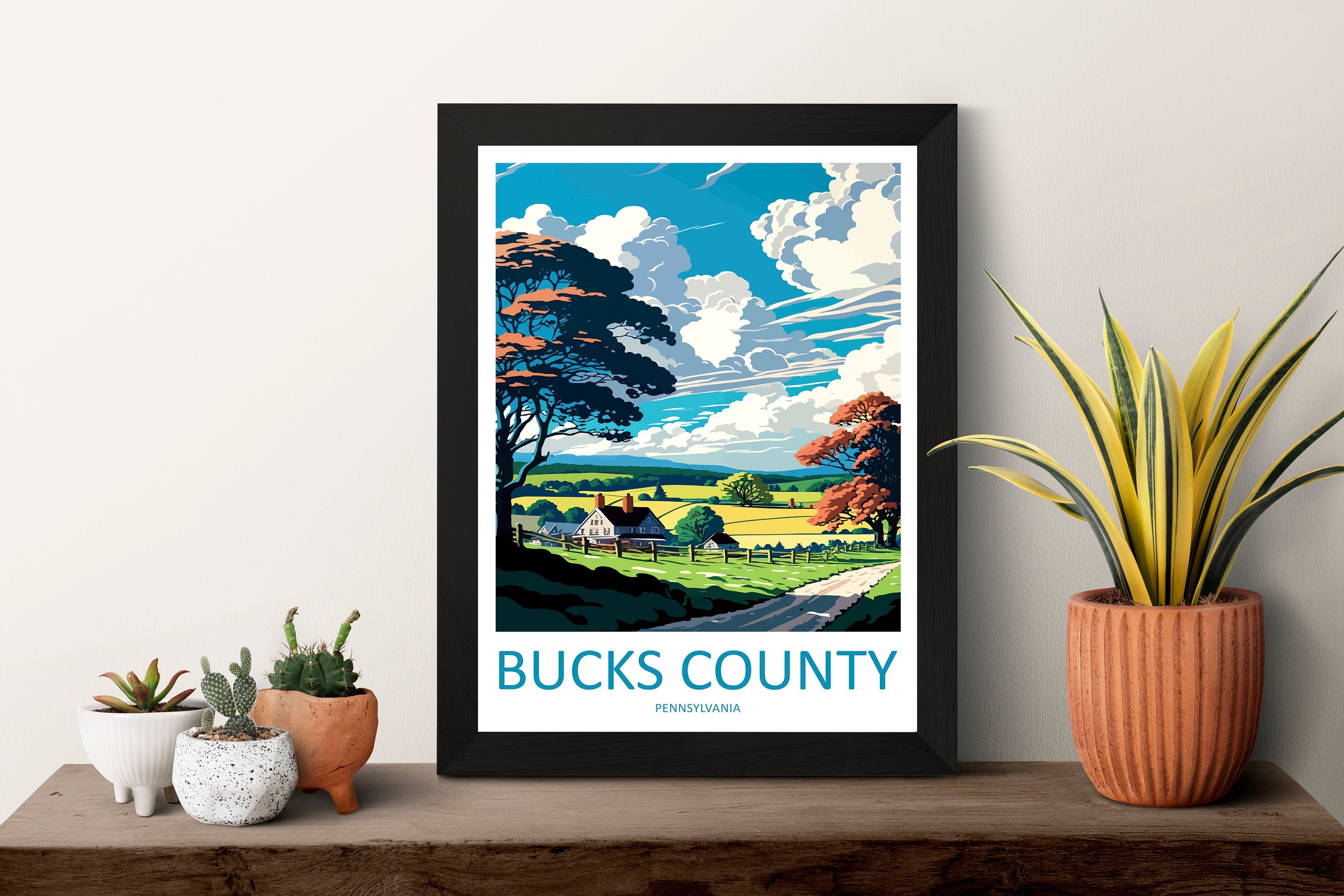 Bucks County Travel Print