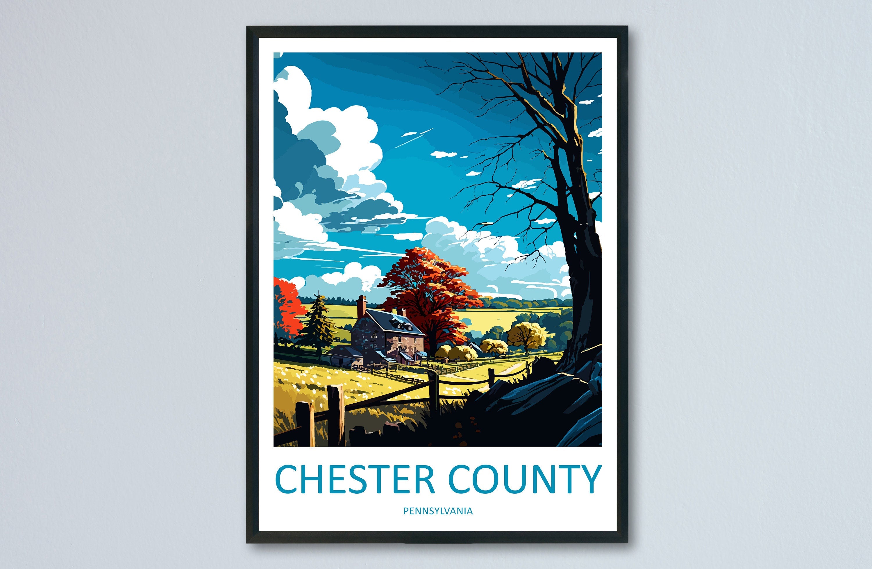 Chester County Travel Print