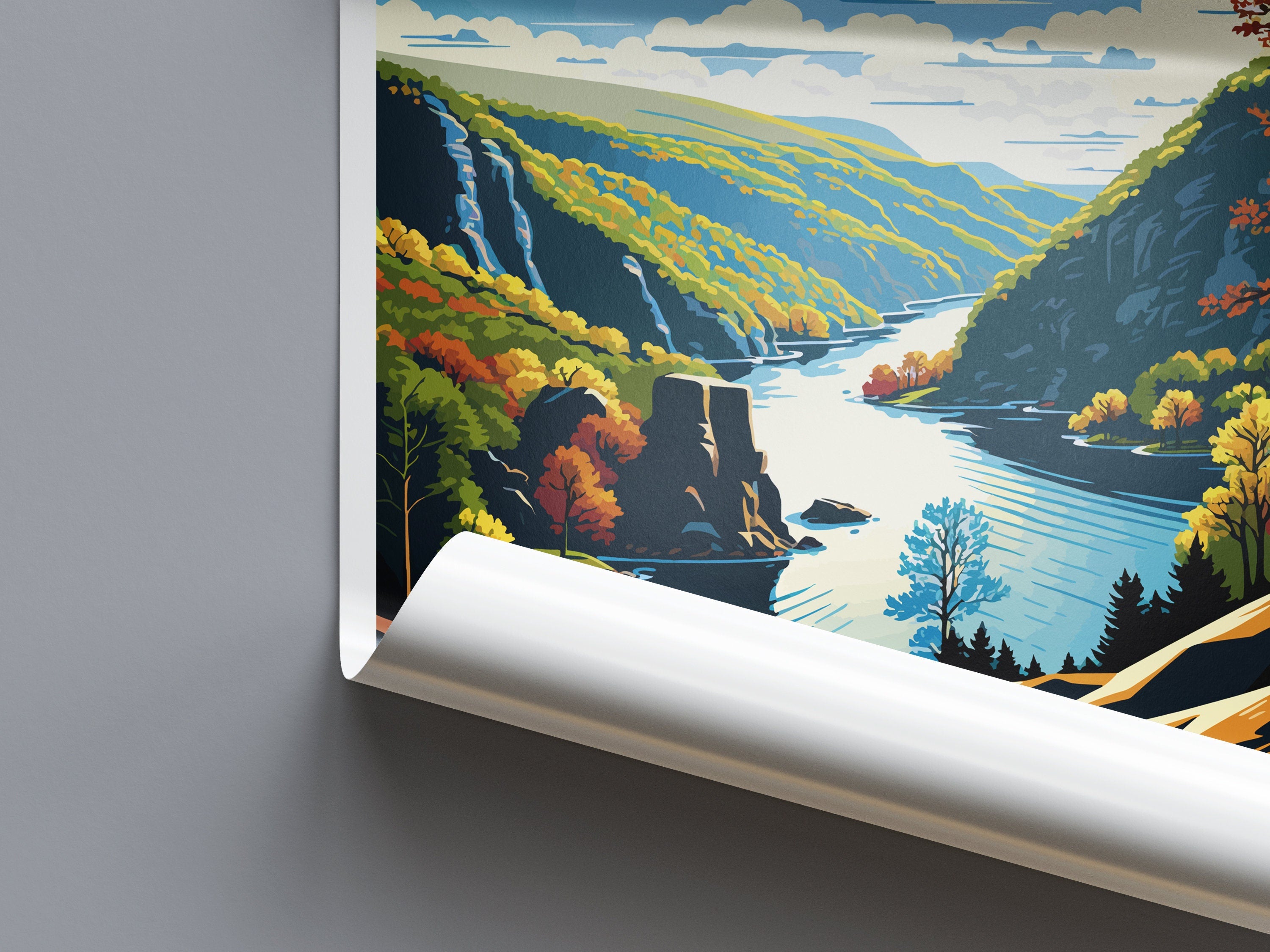 Delaware Water Gap Travel Print