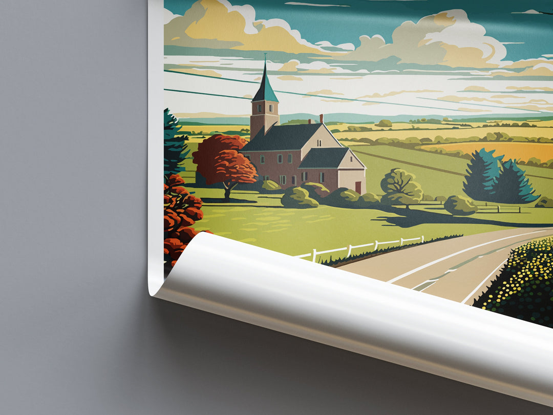 Lancaster County Travel Print Wall Art Lancaster County Wall Hanging Home Décor Lancaster County Gift Art Lovers Pennsylvania Art Lover