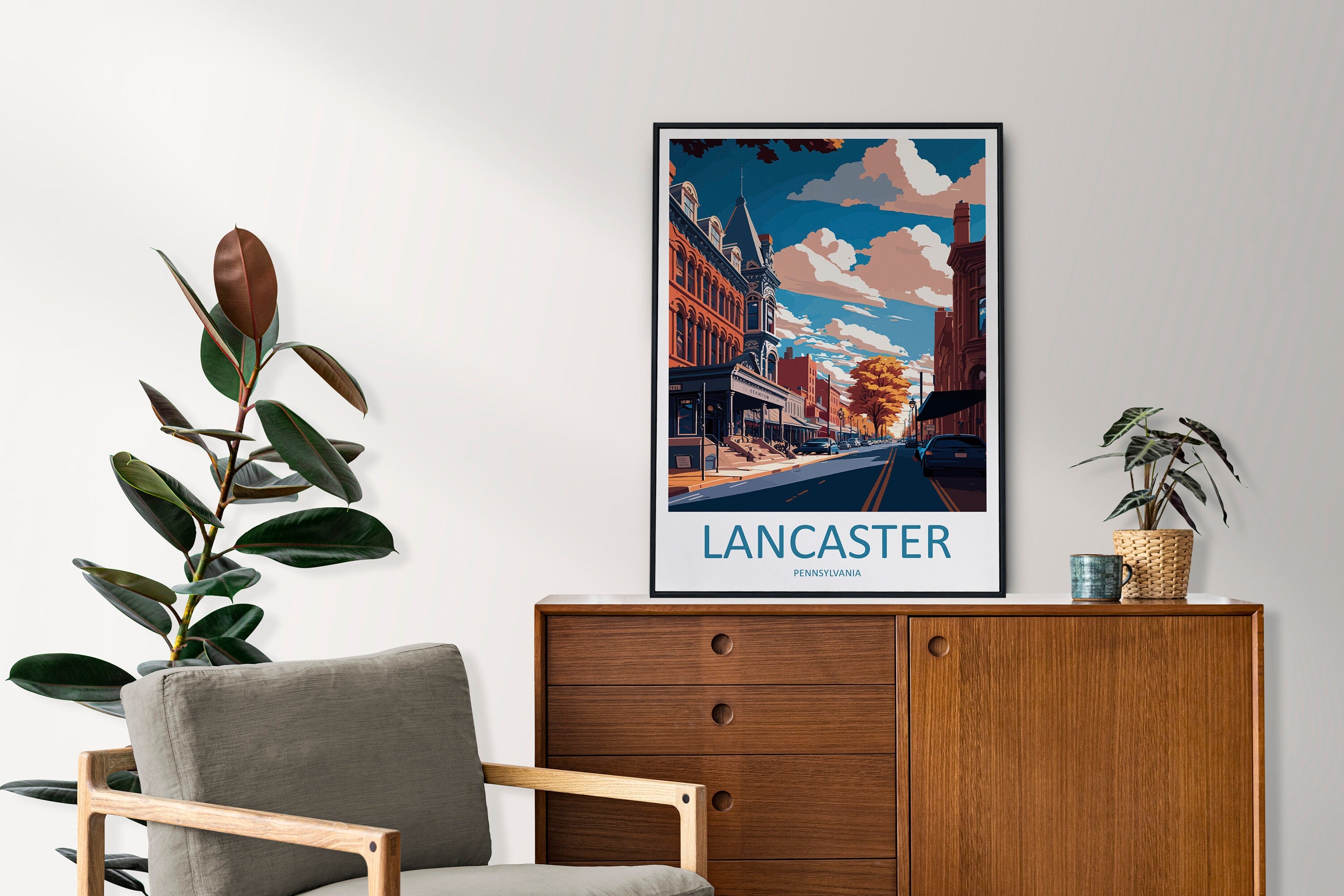 Lancaster County Travel Print