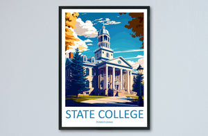 State College Travel Print