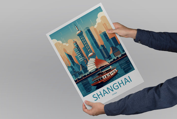 Shanghai Travel Print Wall Art Shanghai Wall Hanging Home Décor Gift Shanghai Art Lovers China Shanghai Art Gift Lover Print