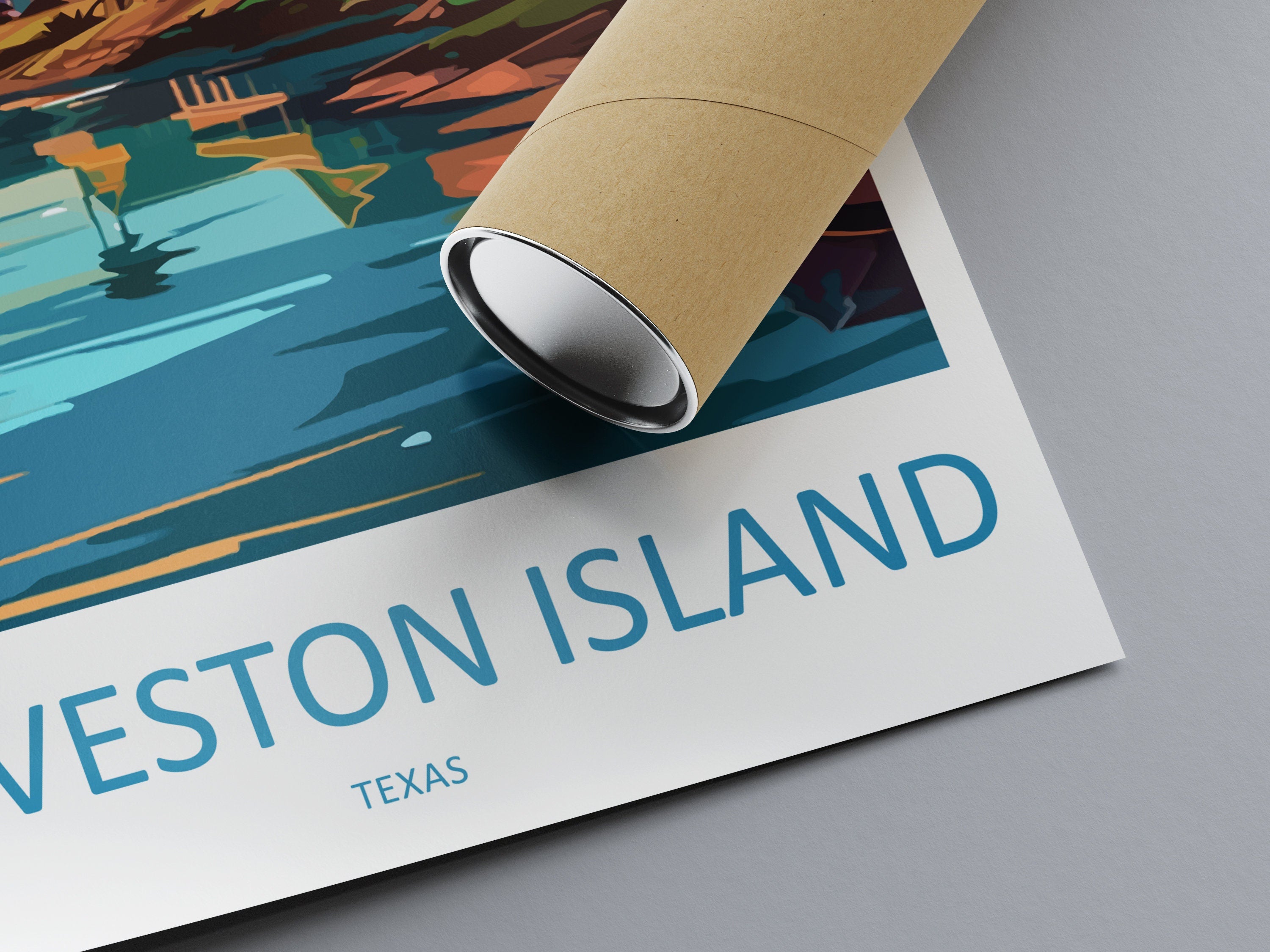 Galveston Island Travel Print