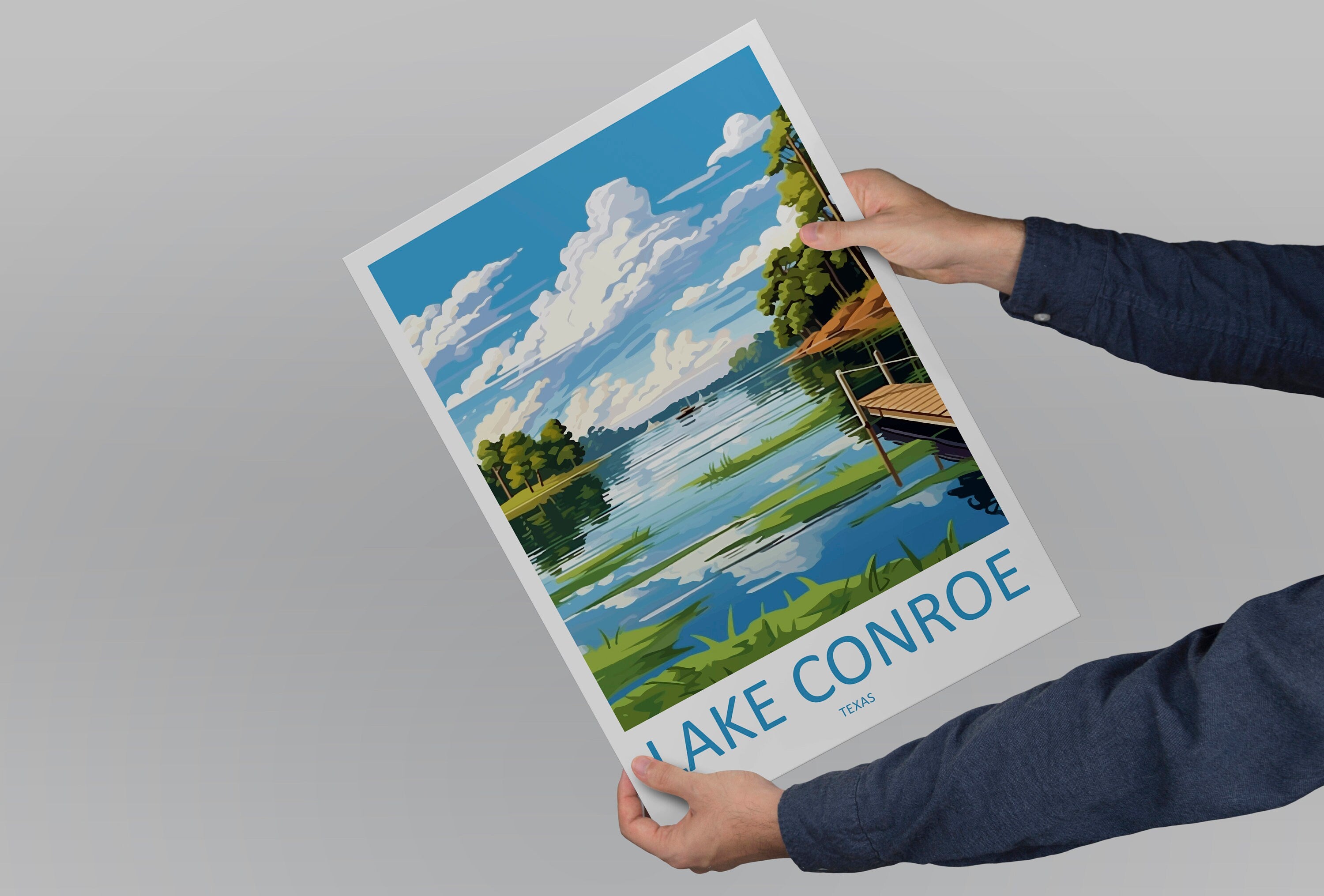 Lake Conroe Travel Print