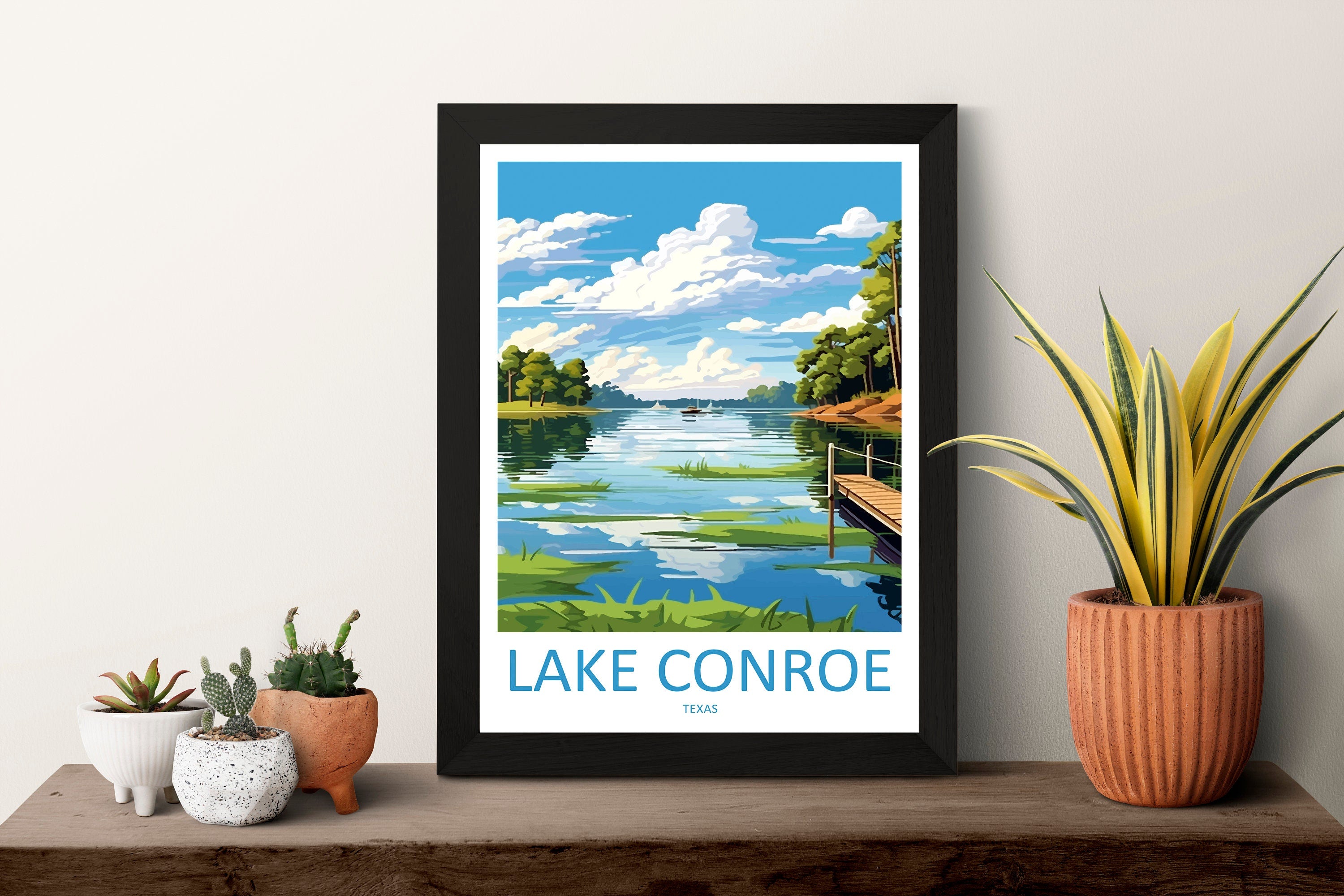 Lake Conroe Travel Print