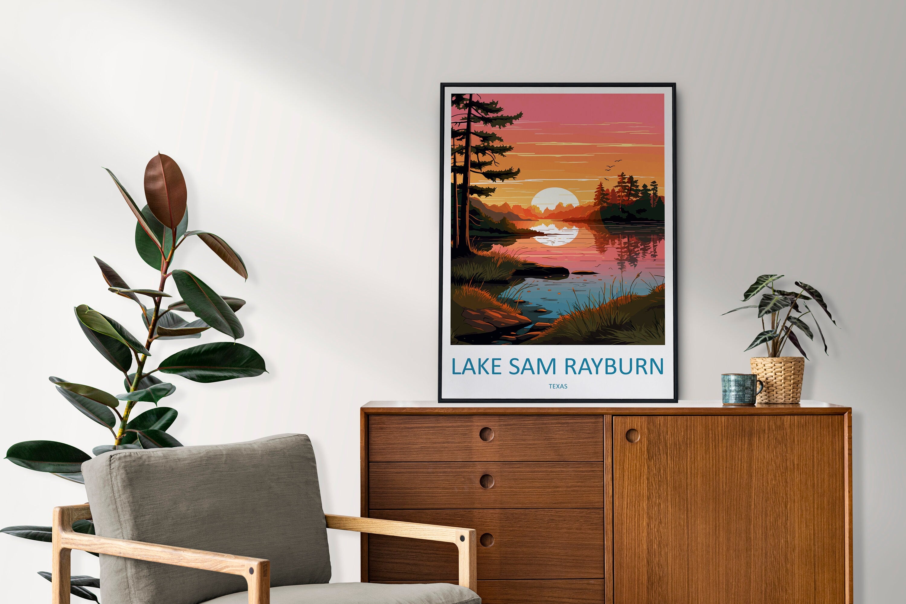 Lake Sam Rayburn Travel Print