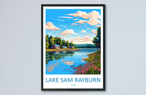 Lake Sam Rayburn Travel Print