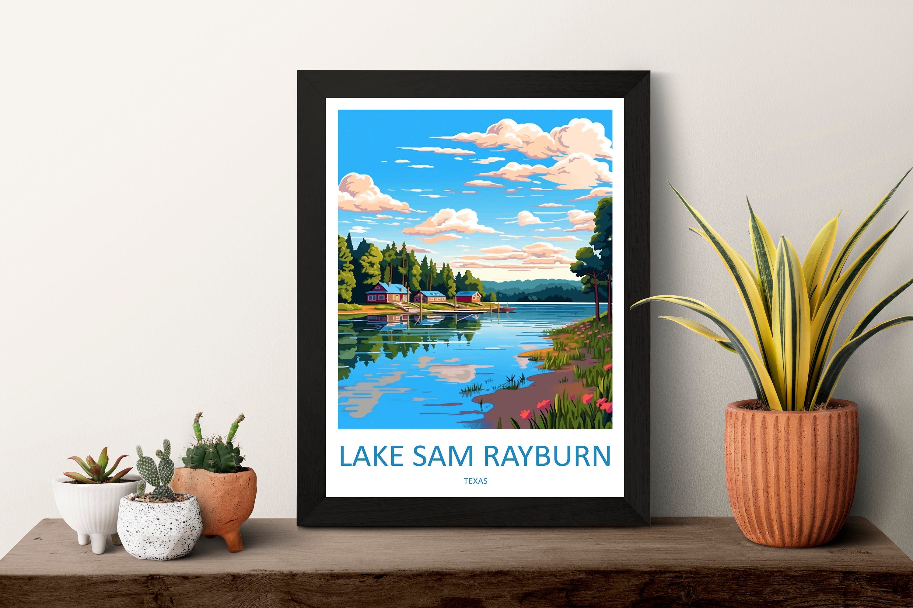 Lake Sam Rayburn Travel Print