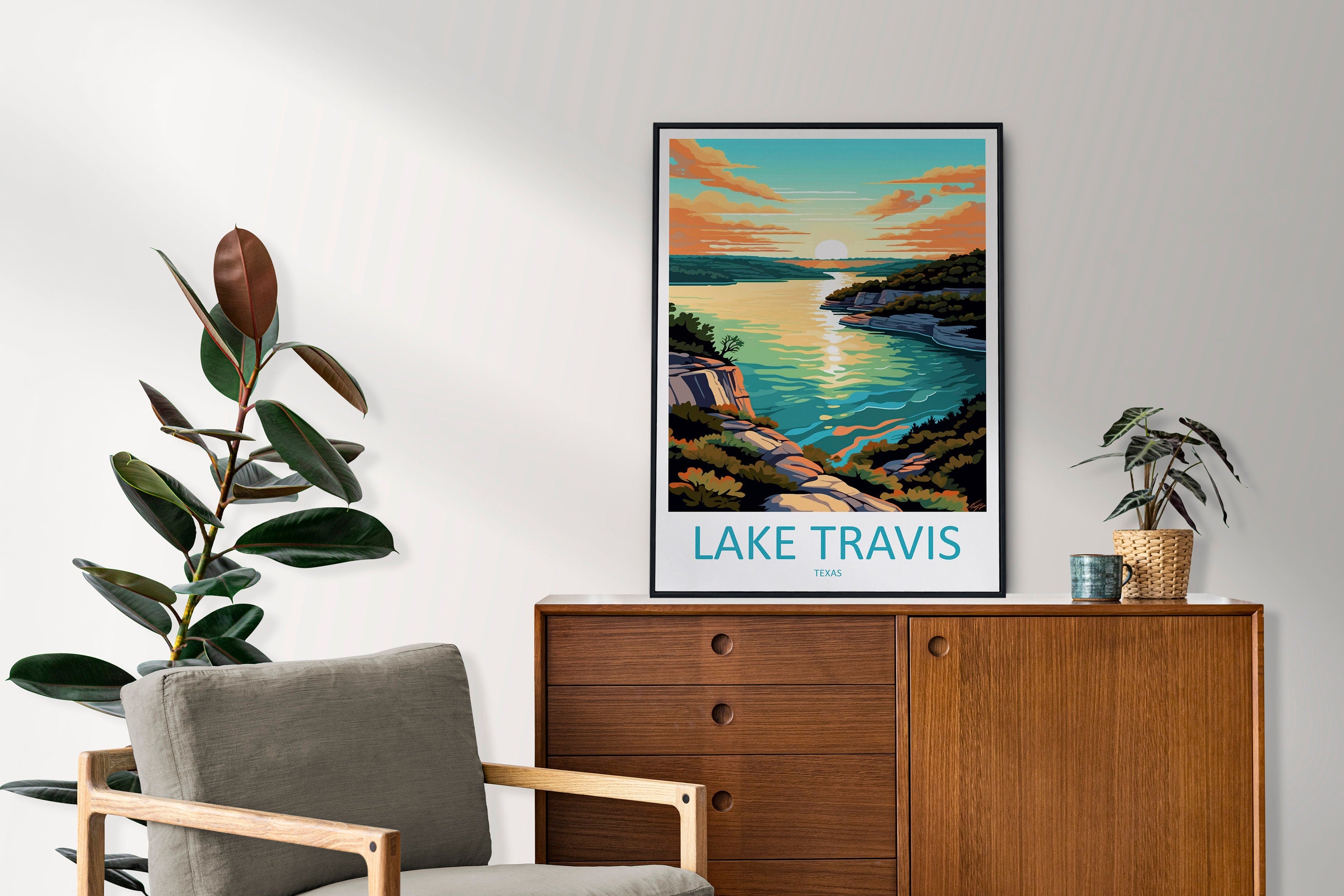 Lake Travis Travel Print