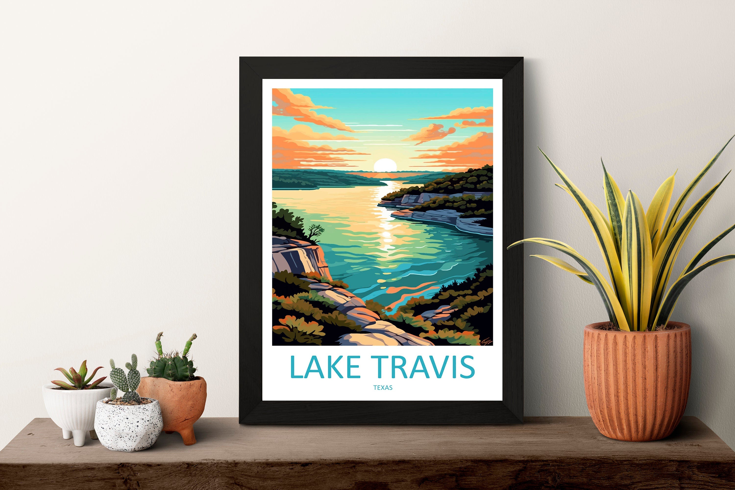 Lake Travis Travel Print