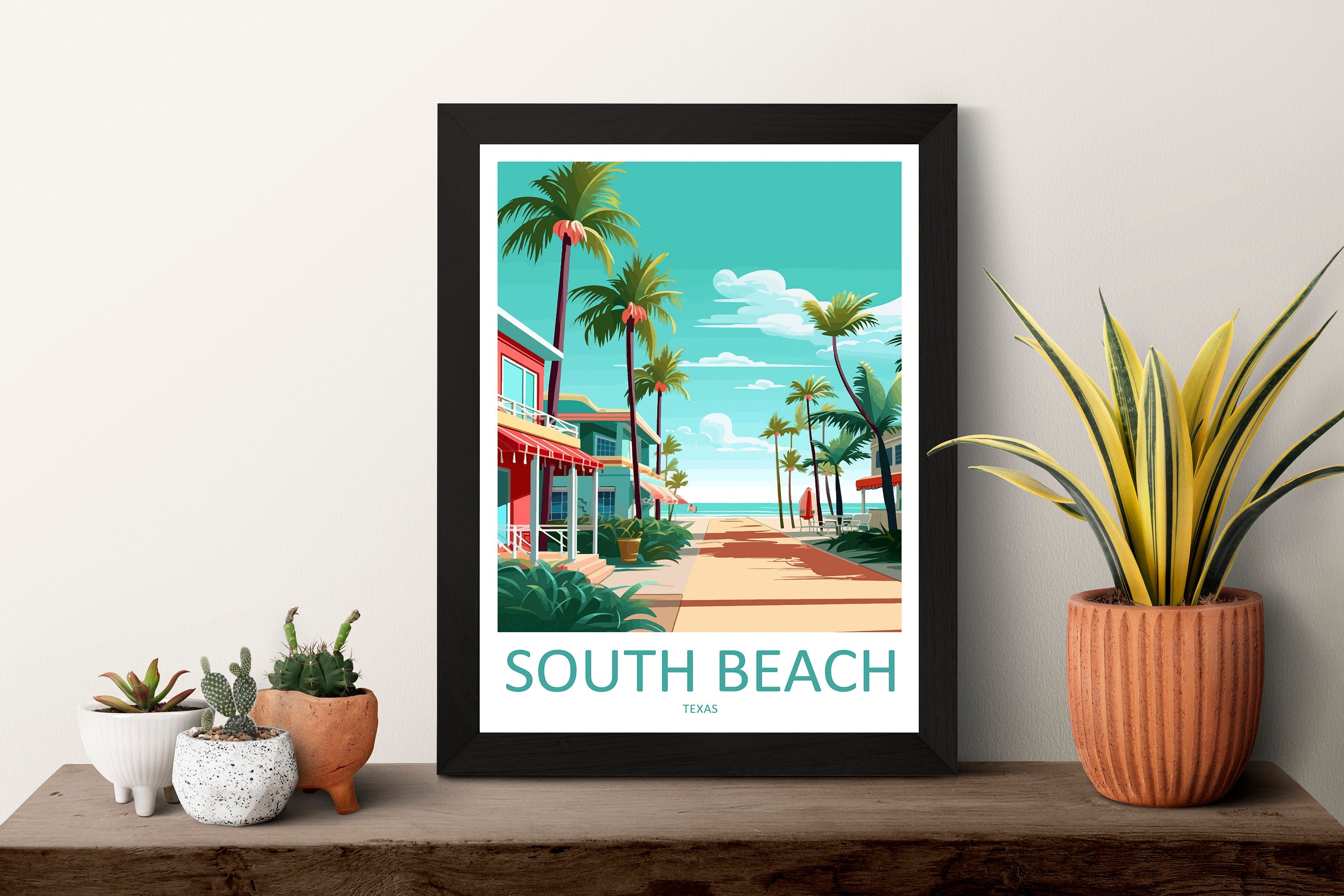 South Beach Travel Print