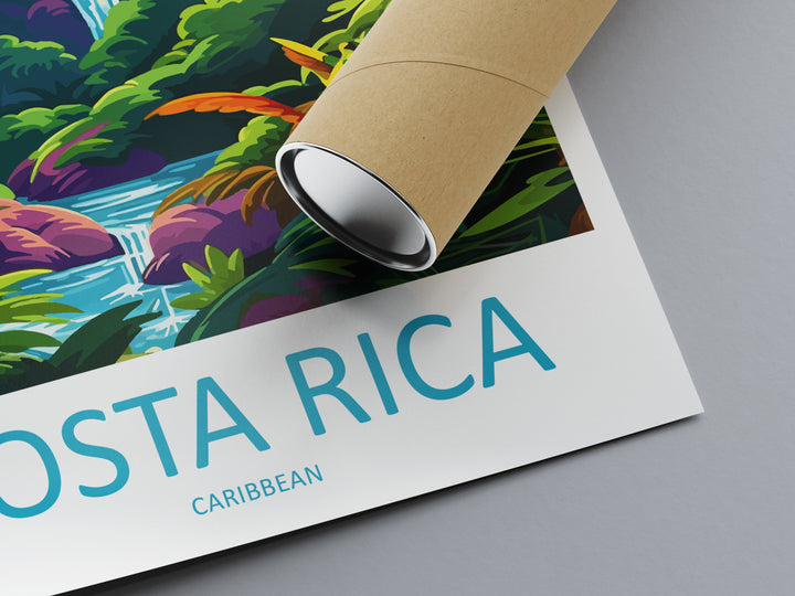 Costa Rica Travel Print Wall Art Costa Rica Wall Hanging Home Décor Costa Rica Gift Art Lovers Wall Art Caribbean Travel Print