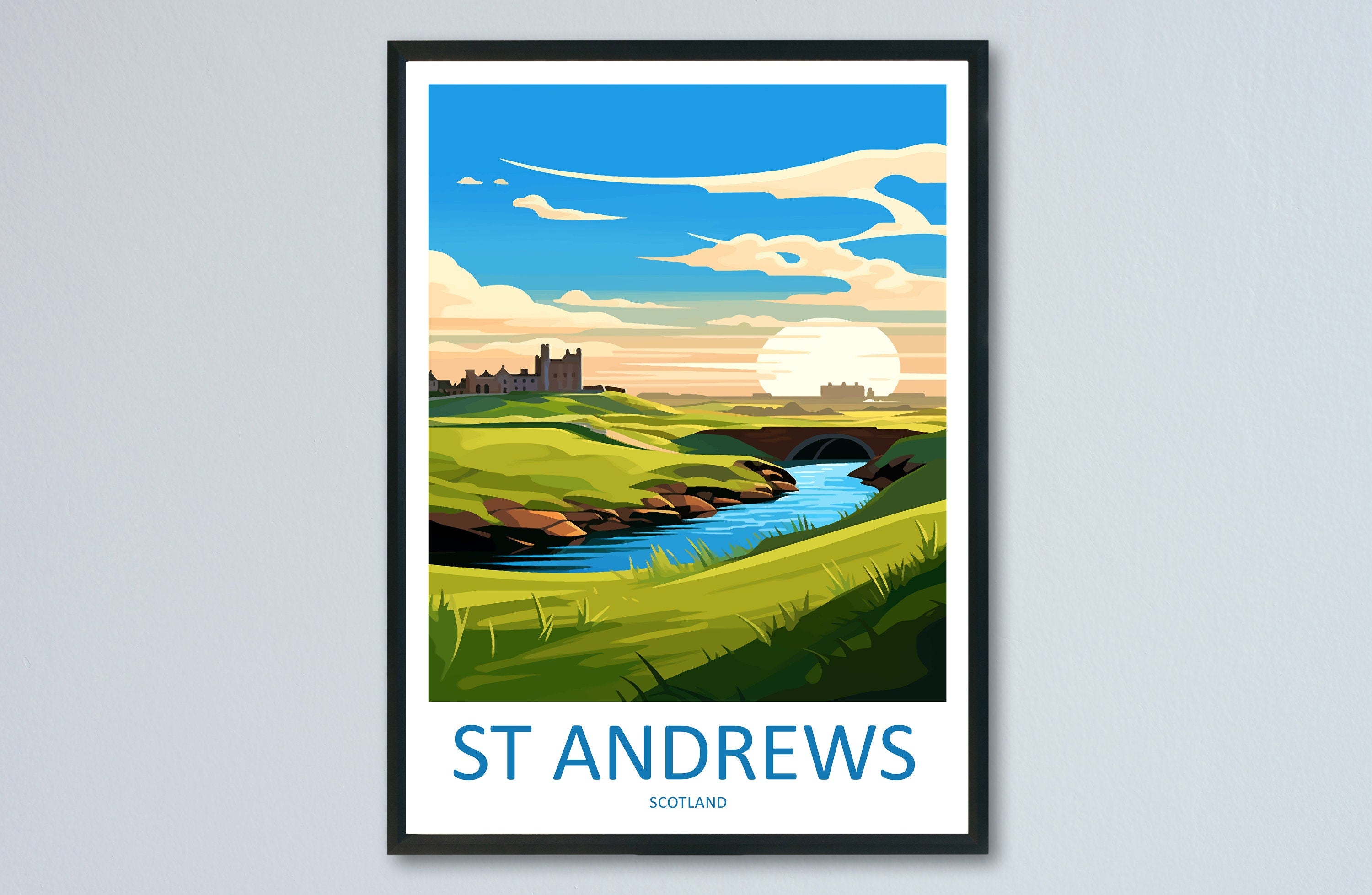 St Andrews Golf Course Travel Print