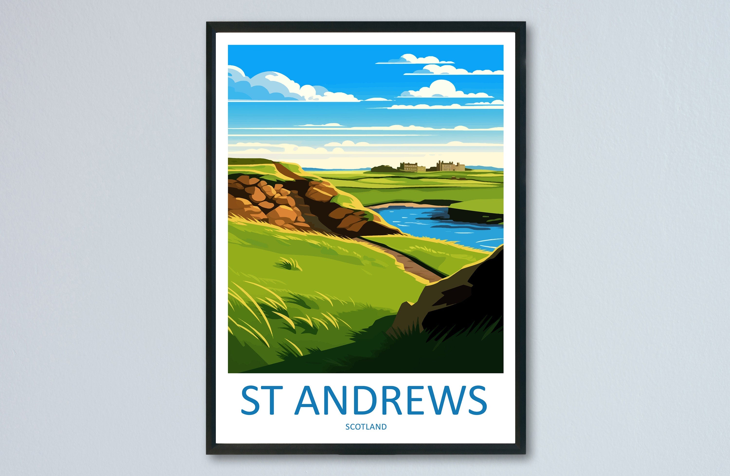 St Andrews Golf Course Travel Print