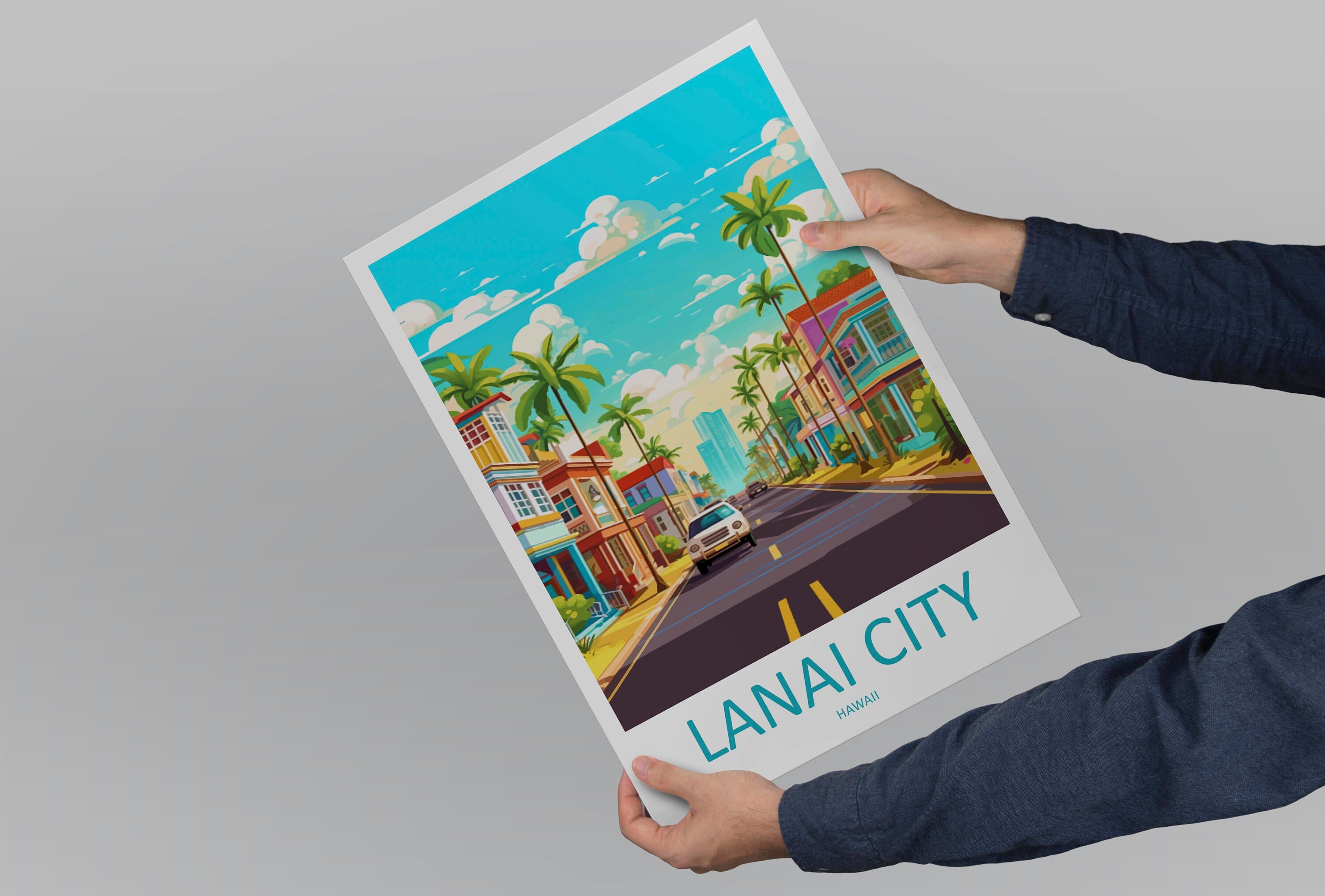 Lanai City Travel Print