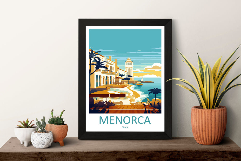 Menorca Travel Print Wall Art Menorca Wall Hanging Home Décor Menorca Gift Art Lovers Spain Art Lover Gift Menorca Wall Décor Menorca Spain