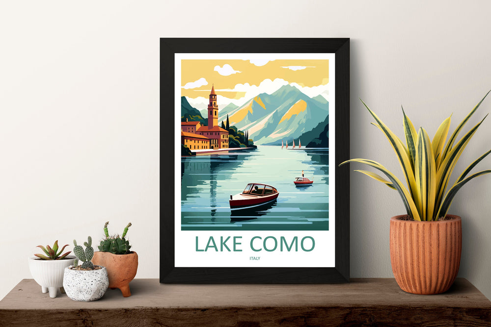 Lake Como Travel Print Wall Art Lake Como Italy Wall Hanging Home Decoration Lake Como Gift Art Lovers Wall Art Print Lake Como Italy Art