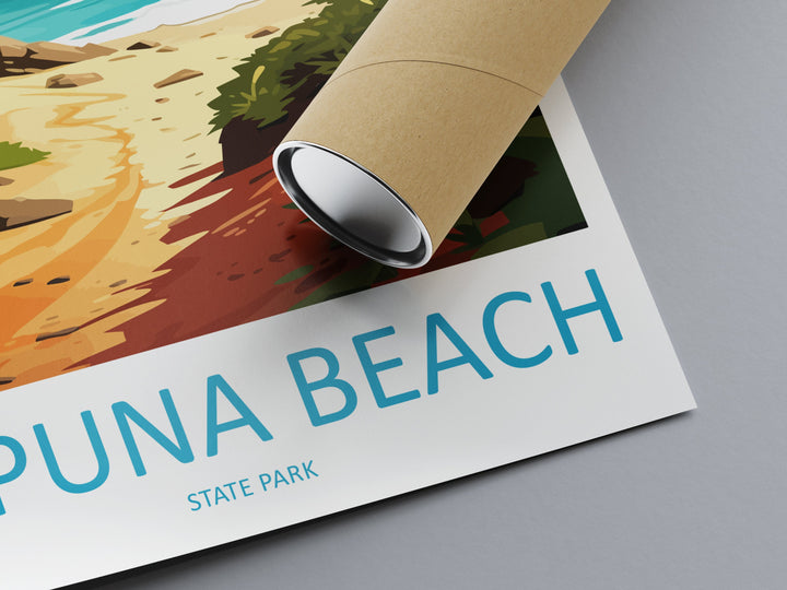 Hapuna Beach Travel Print Wall Art Hapuna Beach Wall Hanging Home Décor Hapuna Beach Gift Art Lovers Hawaii Art Lover Gift Print Artwork