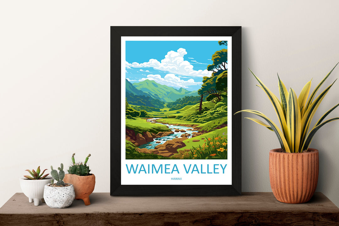 Waimea Valley Travel Print Wall Art Waimea Valley Wall Hanging Home Décor Waimea Valley Gift Art Lovers Hawaii Art Lover Gift Print Artwork