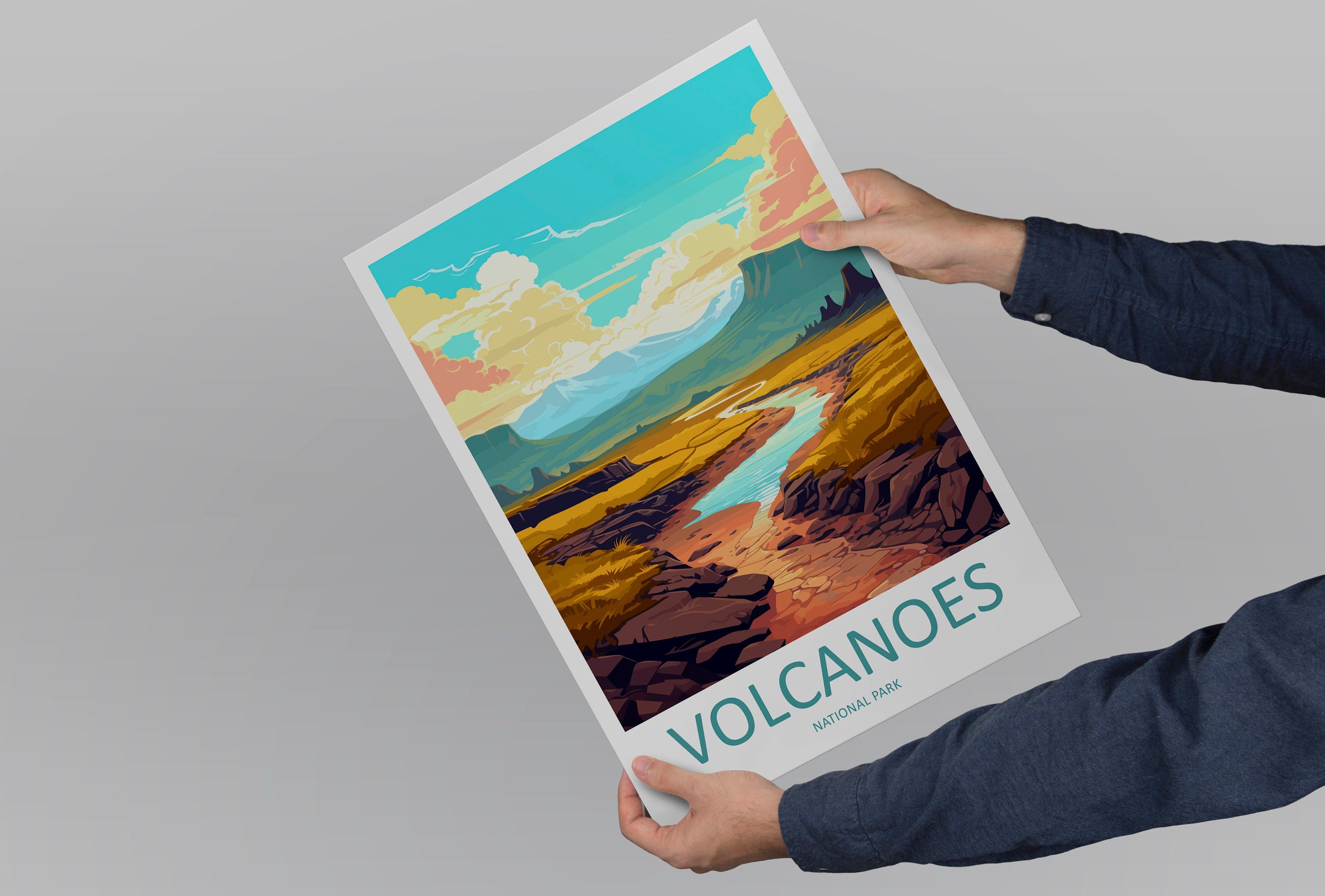 Volcanoes National Park Travel Print