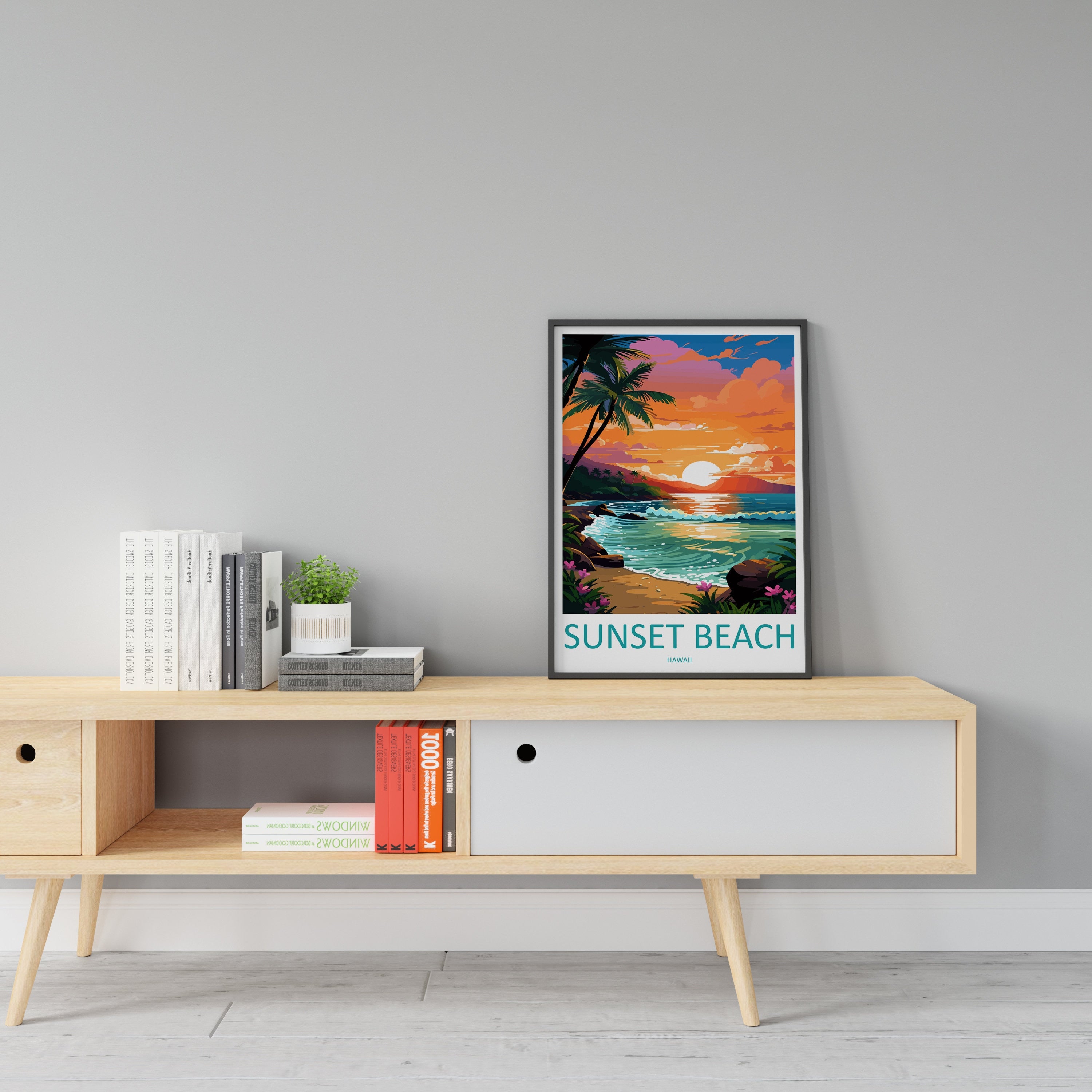 Sunset Beach Travel Print