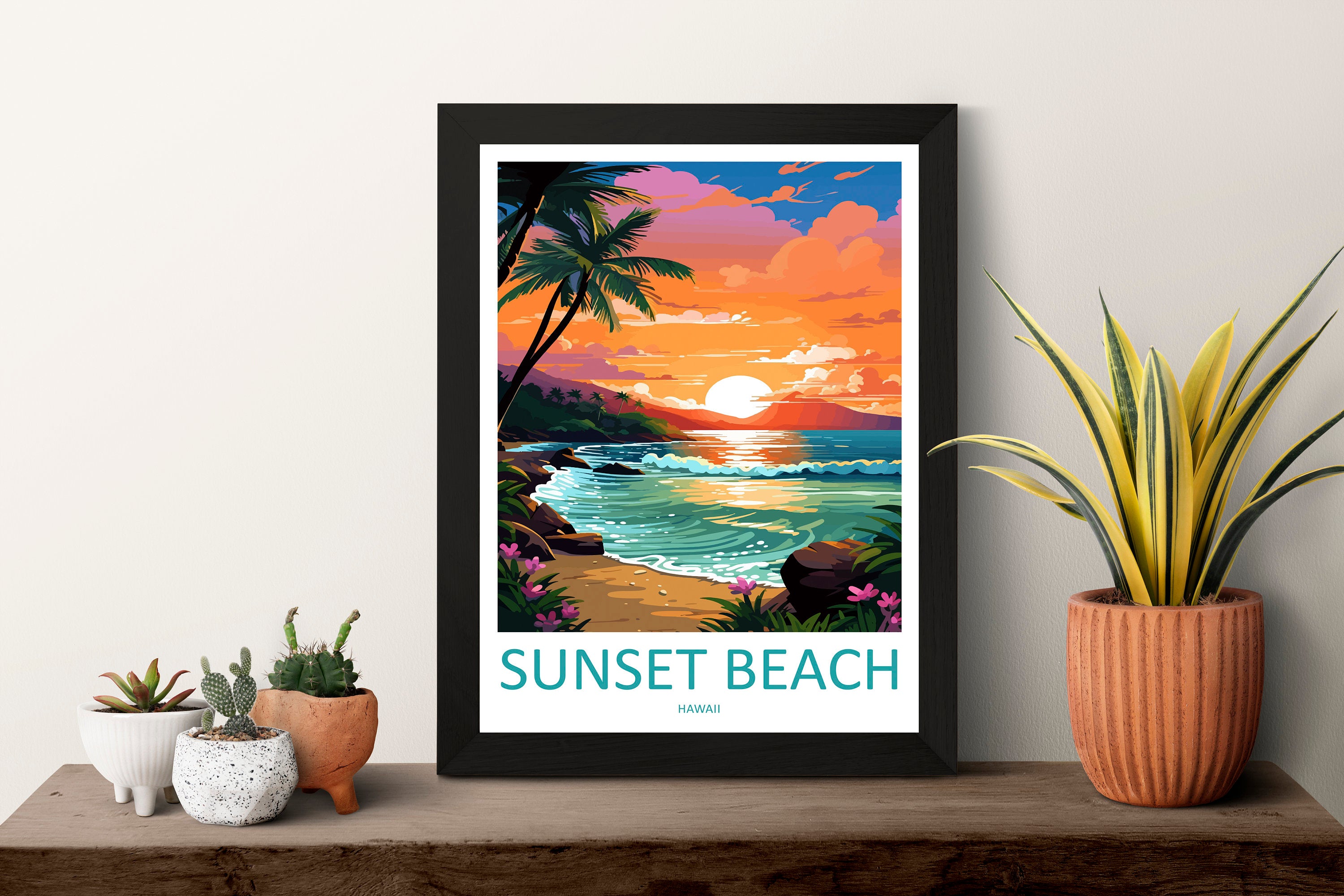 Sunset Beach Travel Print