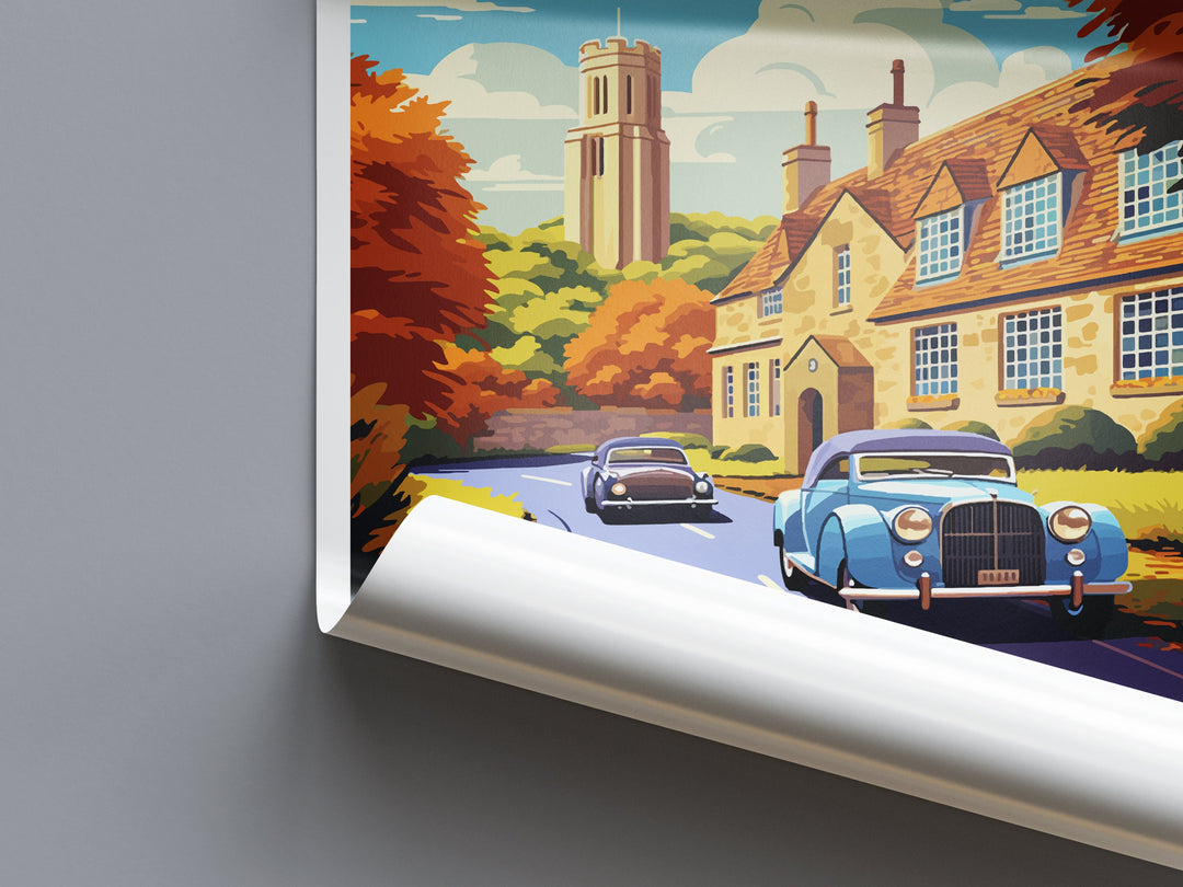 Cotswolds Print Cotswolds Home Decor Landscape Art Print Cotswolds Wall Art for England Enthusiast Gift Wall Hanging Cotswolds UK Poster Art