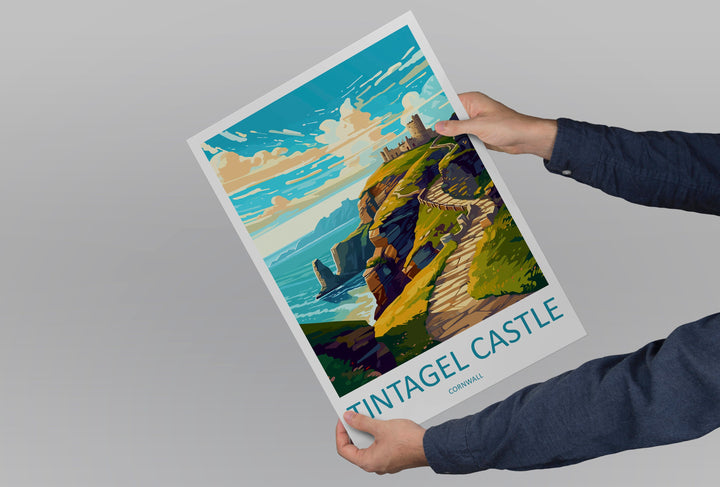 Tintagel Castle Travel Print Wall Art Tintagel Castle Wall Hanging Home Décor Tintagel Castle Gift Art Lovers England Art Lover Gift