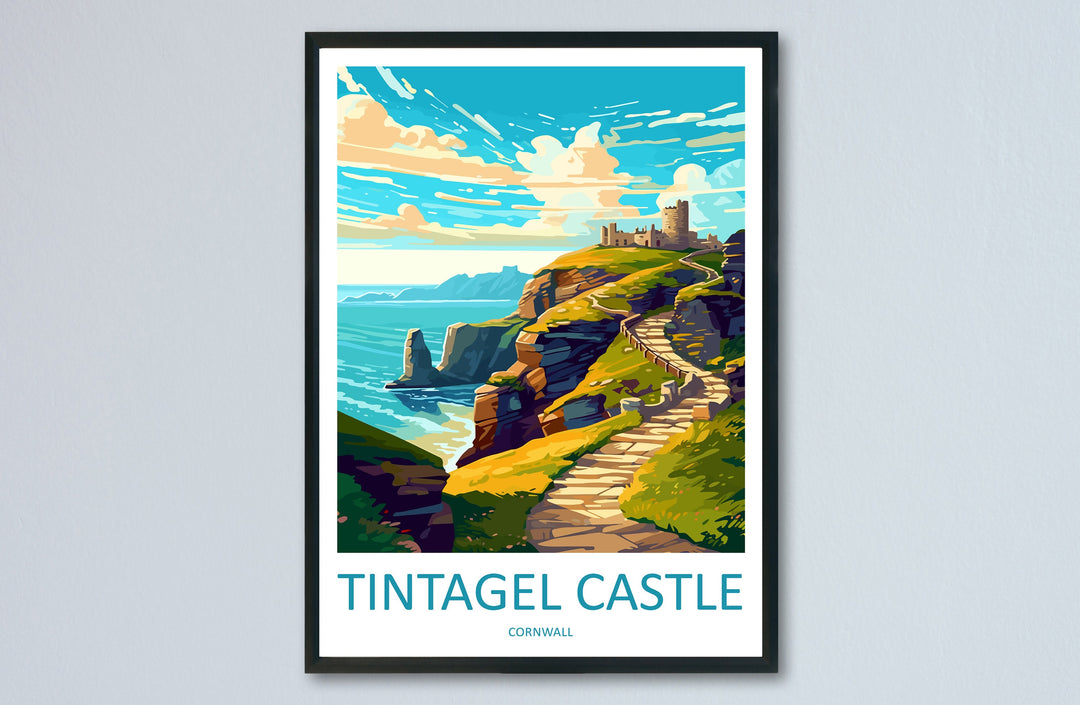 Tintagel Castle Travel Print Wall Art Tintagel Castle Wall Hanging Home Décor Tintagel Castle Gift Art Lovers England Art Lover Gift