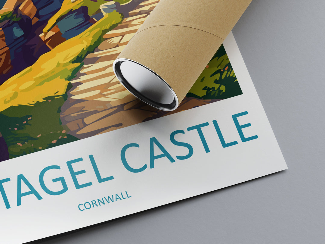 Tintagel Castle Travel Print Wall Art Tintagel Castle Wall Hanging Home Décor Tintagel Castle Gift Art Lovers England Art Lover Gift