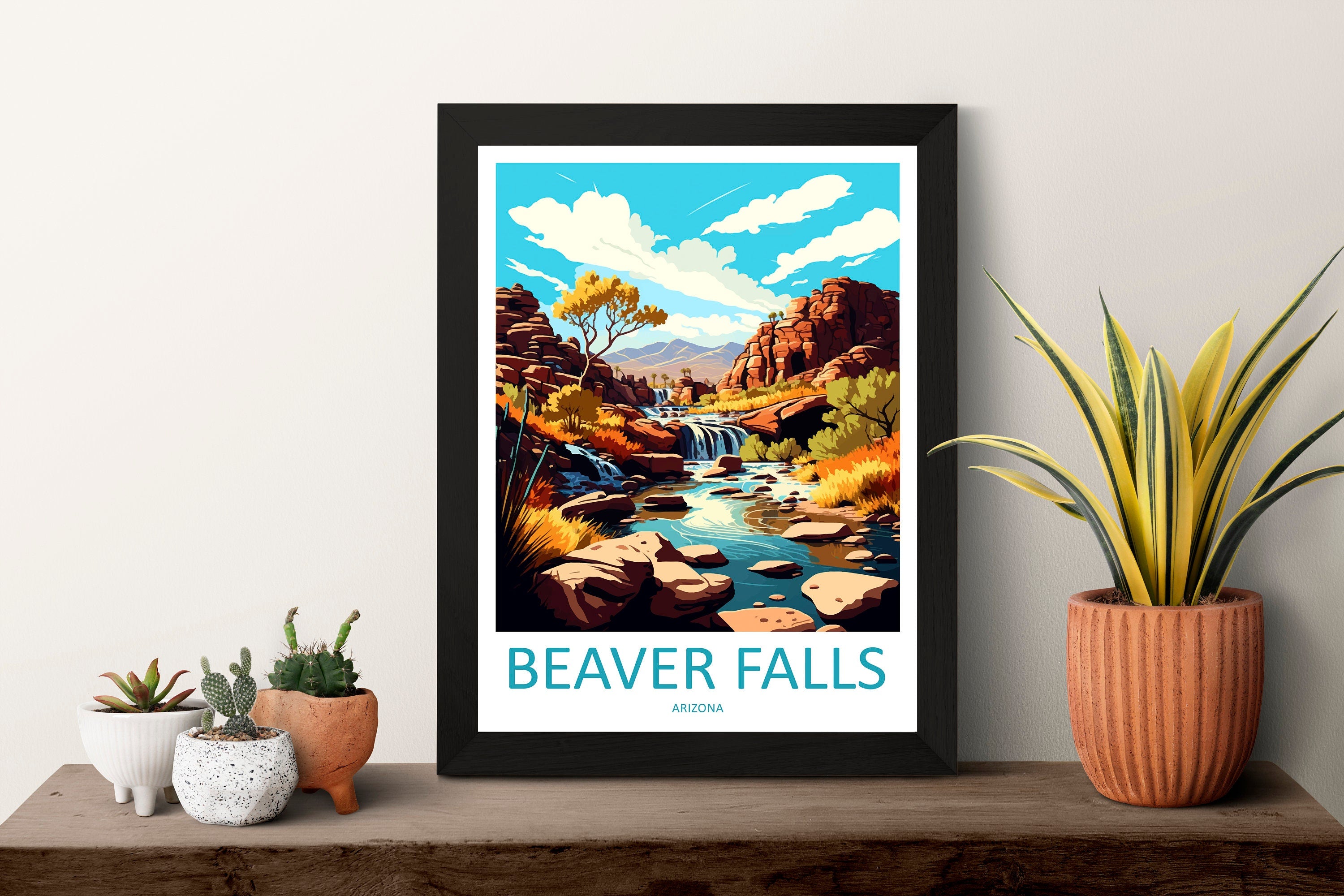 Beaver Falls Travel Print