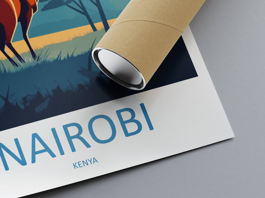 Nairobi Travel Print Wall Art Nairobi Wall Hanging Home Décor Nairobi Gift Art Lovers Kenya Art Lover Gift Kenya Travel Print