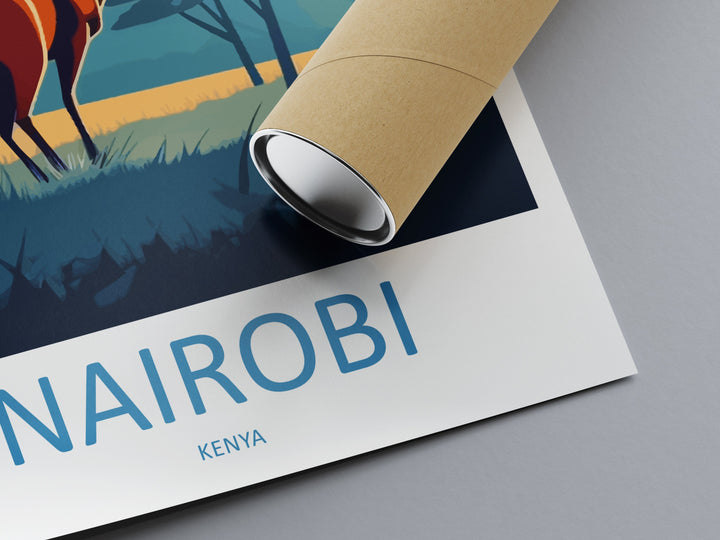 Nairobi Travel Print Wall Art Nairobi Wall Hanging Home Décor Nairobi Gift Art Lovers Kenya Art Lover Gift Kenya Travel Print