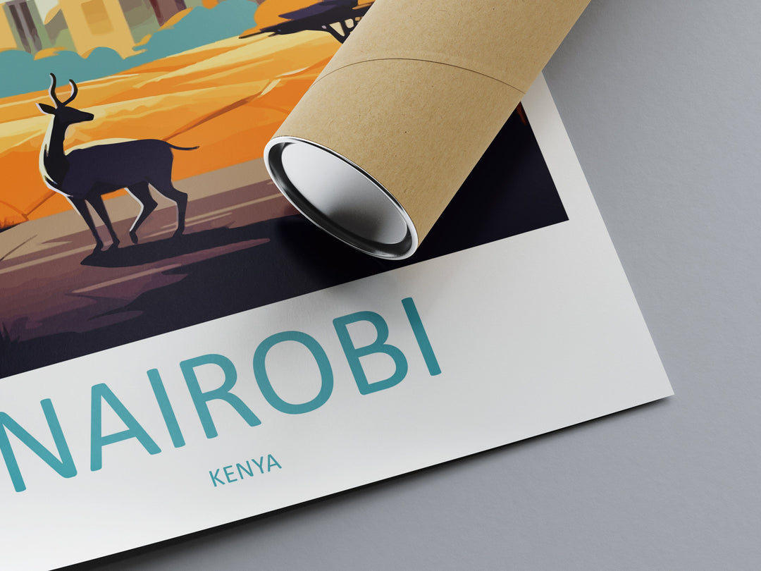 Nairobi Travel Print Wall Art Nairobi Wall Hanging Home Décor Nairobi Gift Art Lovers Kenya Art Lover Gift Kenya Travel Print