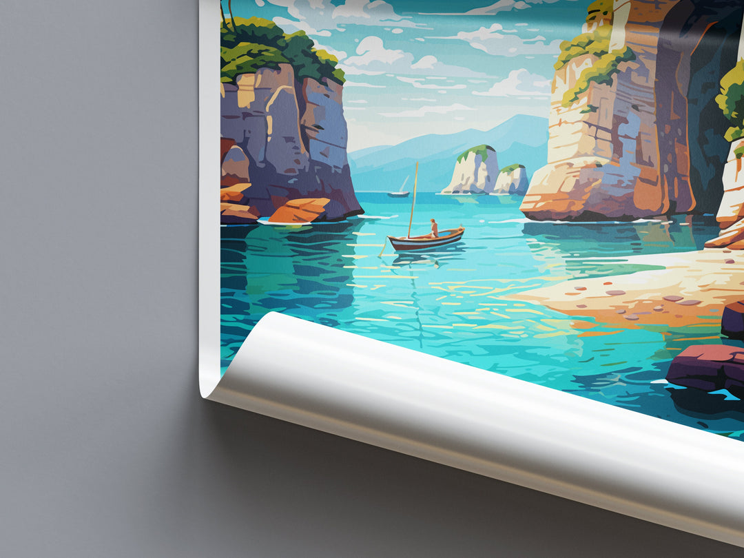 Zakynthos Travel Print Wall Art Zakynthos Greece Wall Hanging Home Decoration Zakynthos Gift Art Lovers Wall Art Print Zakynthos Greek Print