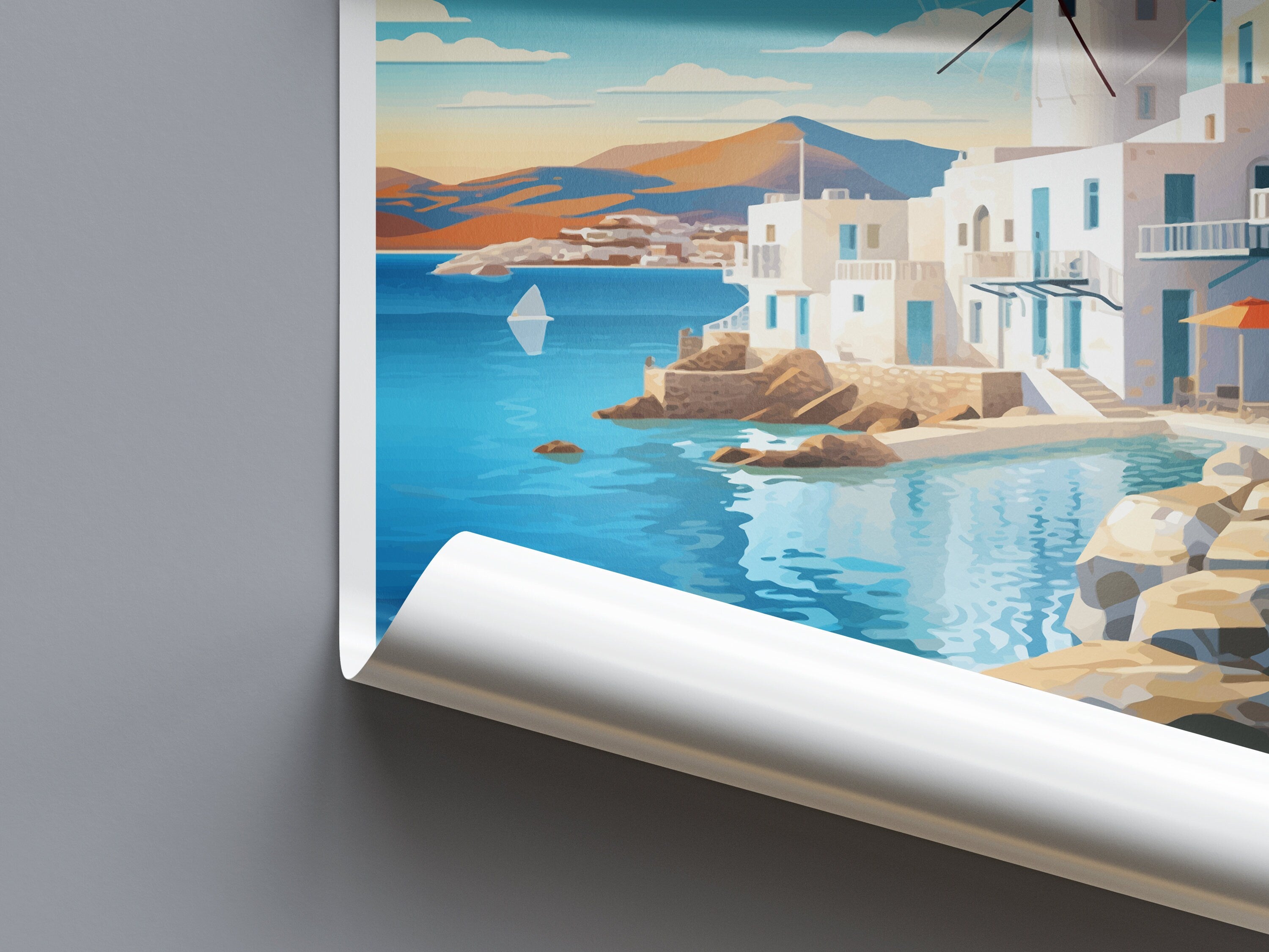 Mykonos Travel Print